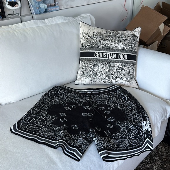 Men’s Amiri Black Bandana Cotton/Cashmere shorts - Picture 3 of 10